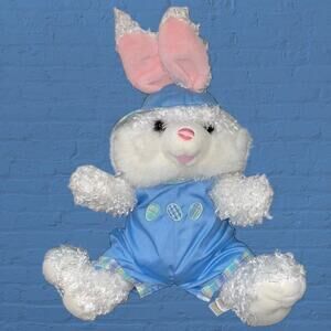 Dan Dee Bunny Rabbit 20" Plush 2008 Stuffed Animal Blue Baseball Hat Easter Gift